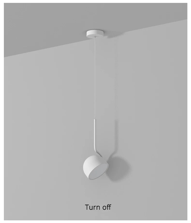 Dimming Simple Black White New LED Modern Pendant Lights Living Study Dining Room Bedroom Bedside Bar Loft Lamps Indoor Lighting