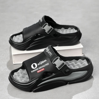 Summer Men's Massage Slippers Outdoor Sandals Beach Comfortable Indoor Slides Water Clogs Casual Shoes Men Women Home Slippers