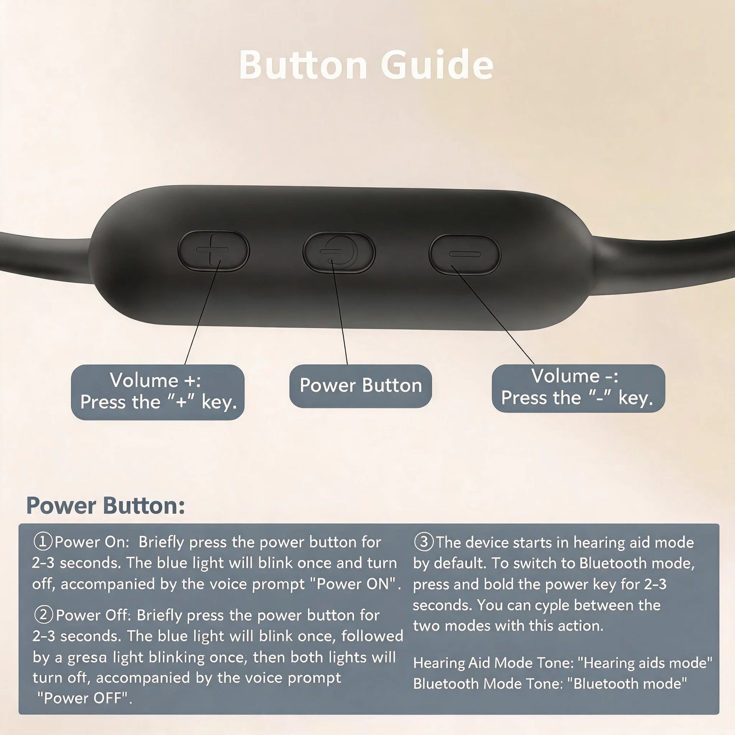 Open-Ear Bone Conduction Hearing Bluetooth Headphones for Deaf Multi-Channel Rechargeable Hearing Aids Headset Noise Reduction