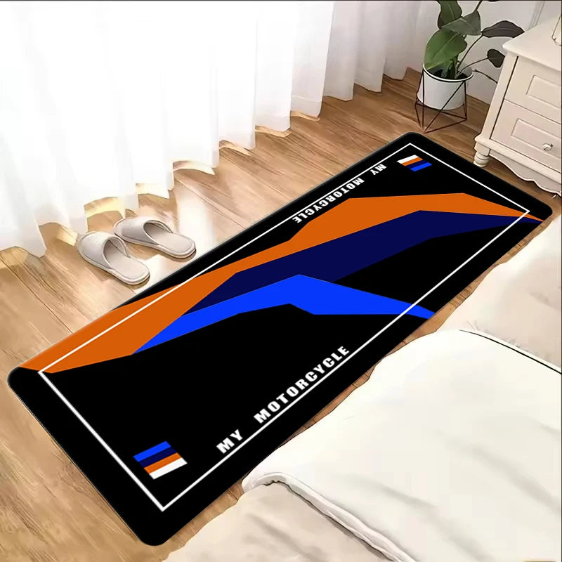 My Motorcycle Parking Carpet, Bedroom Mat, Racing Mat, Display Mat, Non-Slip Dirt-Resistant, Easy to Wash, Soft Mats