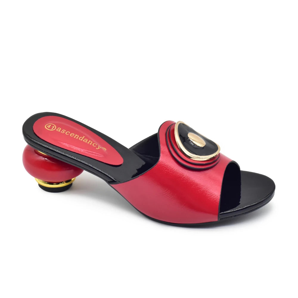 New Fashion Open Toe Ladies Shoes and Sandals Luxury Designer High Heels Sandals for Wedding Nigerian Women Party Pumps