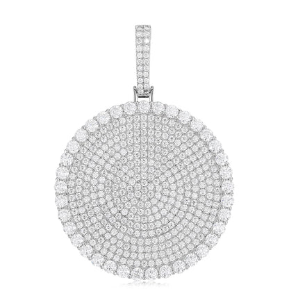 20/30/40mm Round D Color VVS Moissanite Pendant 925 Sterling Silver Necklaces Iced Out Shining Passed Diamond Test Wholesale