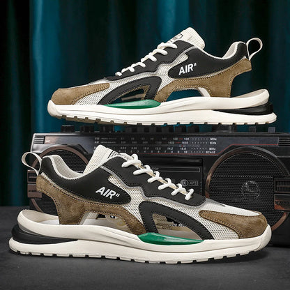 Summer Men Hollow Sandal Sneakers Breathable Mesh Platform Quick-Dry Casual Walking Shoes Non Slip Light Outdoor Beach Trainers