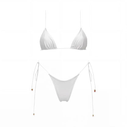 3Pcs Micro Bikini with Cover Up Women Swimsuit Sexy Bikinis Bandeau Biquini Female Swimwear Mesh Dress Bathing Suits Beachwear
