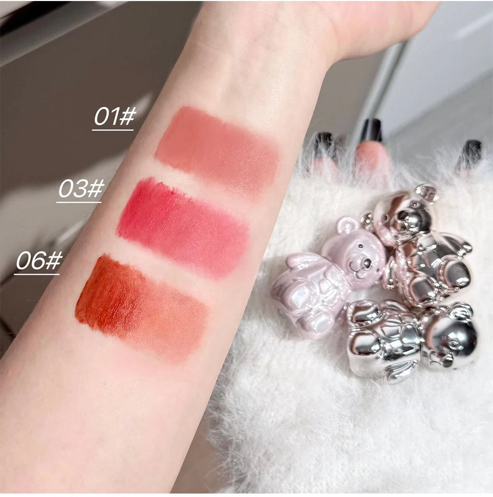 ART VALUE 7PCs Multipurpose Makeup Sets Include 3 Matte Lip Mud,1 Pressed Powder,1 Blush,1 Eyes Palette And Necklace Cosmetics