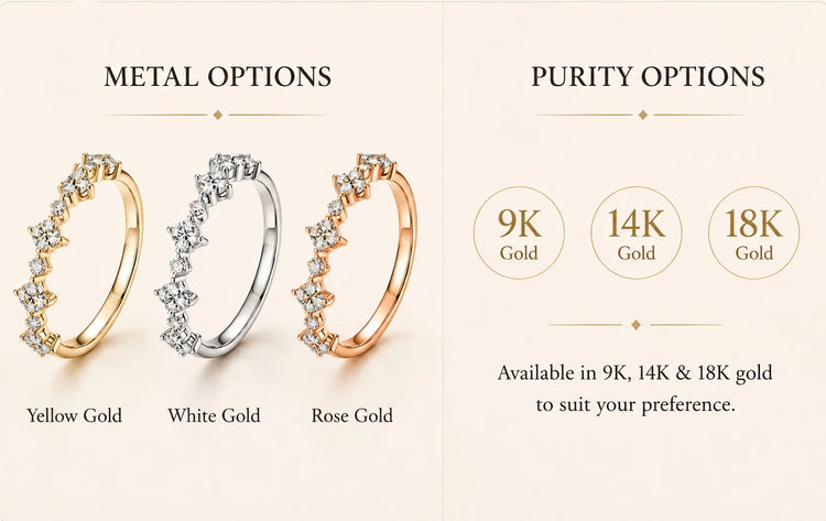 Custom Lab Grown Diamond VVS Clarity 9K 14K Gold 0.5cttw D Color Anniversary Engagement Promise Wedding Ring for Women