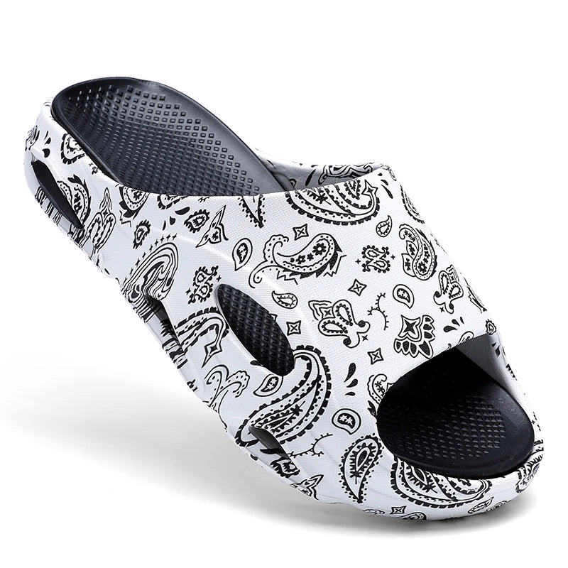 Summer New Men's Women's Light Platform Massage Slippers Unisex Couple Sandals Beach Casual Slides Shoes Soft Sole Flip-flops