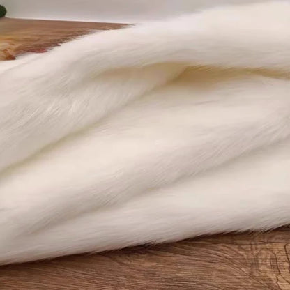 Imitation Mink Fur Fox Plush Fabric Reflective Bright Thread for Collar Carpet Decoration Fabrics Diy Sewing Material Cloth