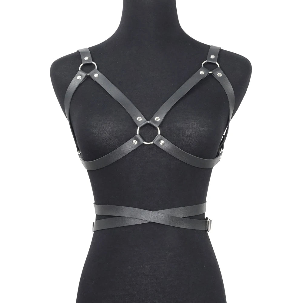 Women Fashion Punk Harness Belts Harajuku Chest Harness Corsett Belt Suspenders for Women Waist Belt Gothic Clothing Accessories