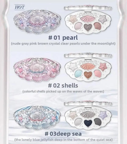 Flower Knows Shells Pearl Eyeshadow Essence Lip Honey Blush Cheek Makeup Front Ocean Gift Box Makeup Kit Full Professional