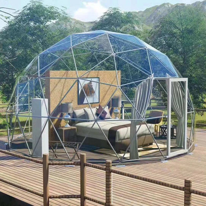 Factory Direct 2026 Top RatedStarry Sky Waterproof Outdoor Camping Geodesic Igloo Glass Dome Tent Double Layer Ball Tent with Ba