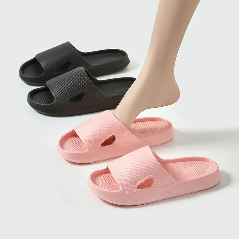 Thick Platform Cloud Slippers EVA Soft Sole Pillow Slides Summer Beach Flip Flops Women Non Slip Bathroom Home Slippers