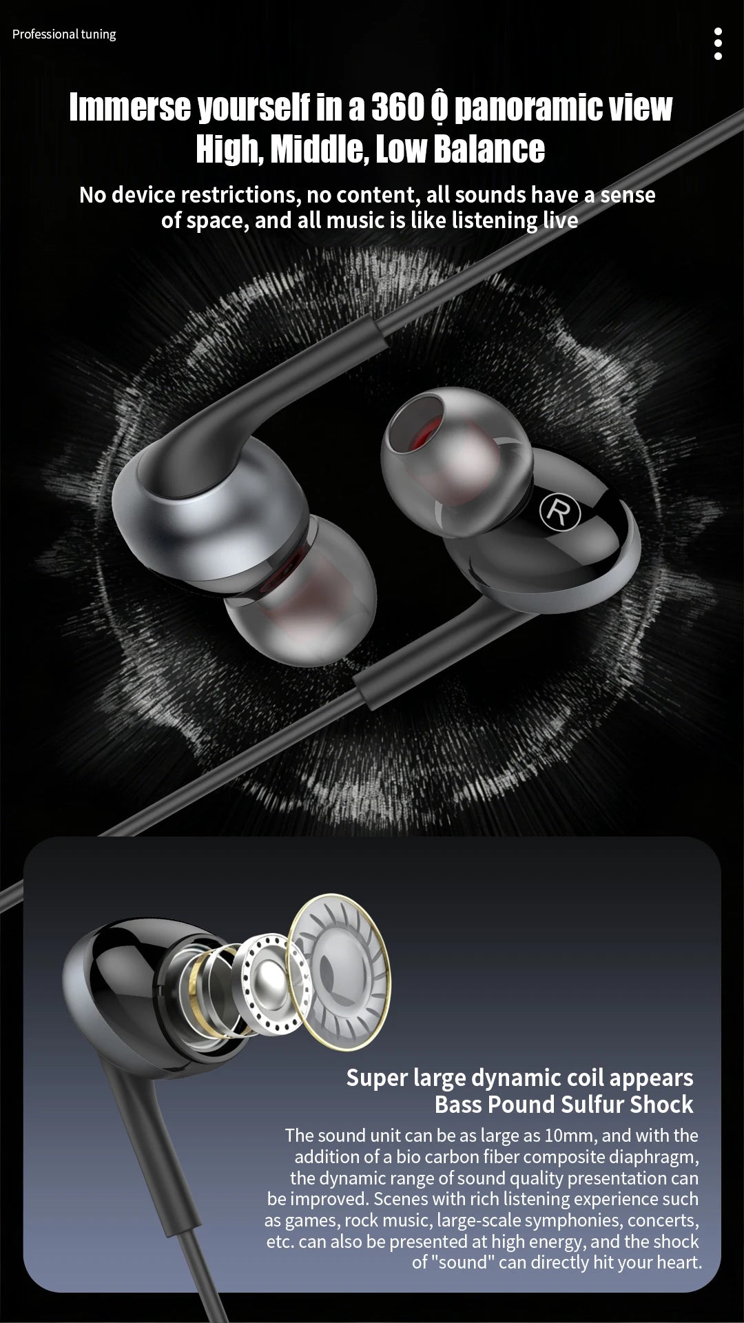 For Samsung Wired Headphones in Ear USB Type C Earphones 9d HiFi Stereo Earbuds For Galaxy S26 S25 S24 S23 S22 S21 Ultra A56 A54