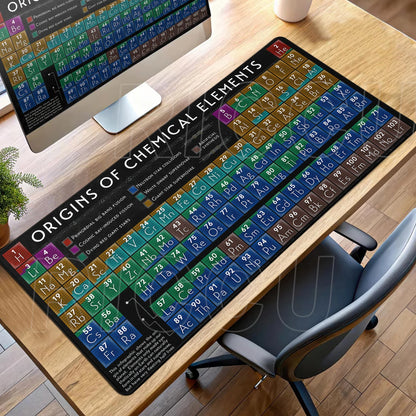 Periodic Table of Elements Mouse Pad Large Gaming Keyboard Mousepad with Stitched Edge Non-Slip Rubber Base Office PC Desk Mat