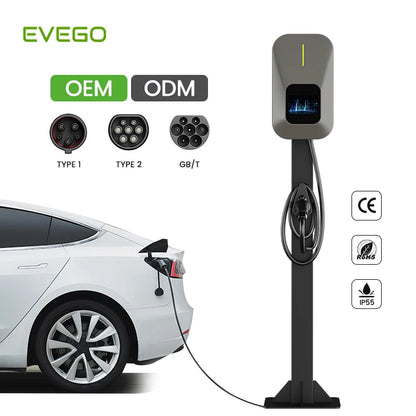Manufacturers 11kW GBT OCPP1.6J Commercial Electric Vehicle Wallbox EV Charger Pile AC Fast Charging Station
