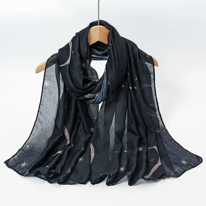 1Pcs Ramadan Hijab for Women Crocodile Print Bohemian Watercolor Soft Muslim Hijabs Floral Breathable Shawl Wrap Scarf Headscarf