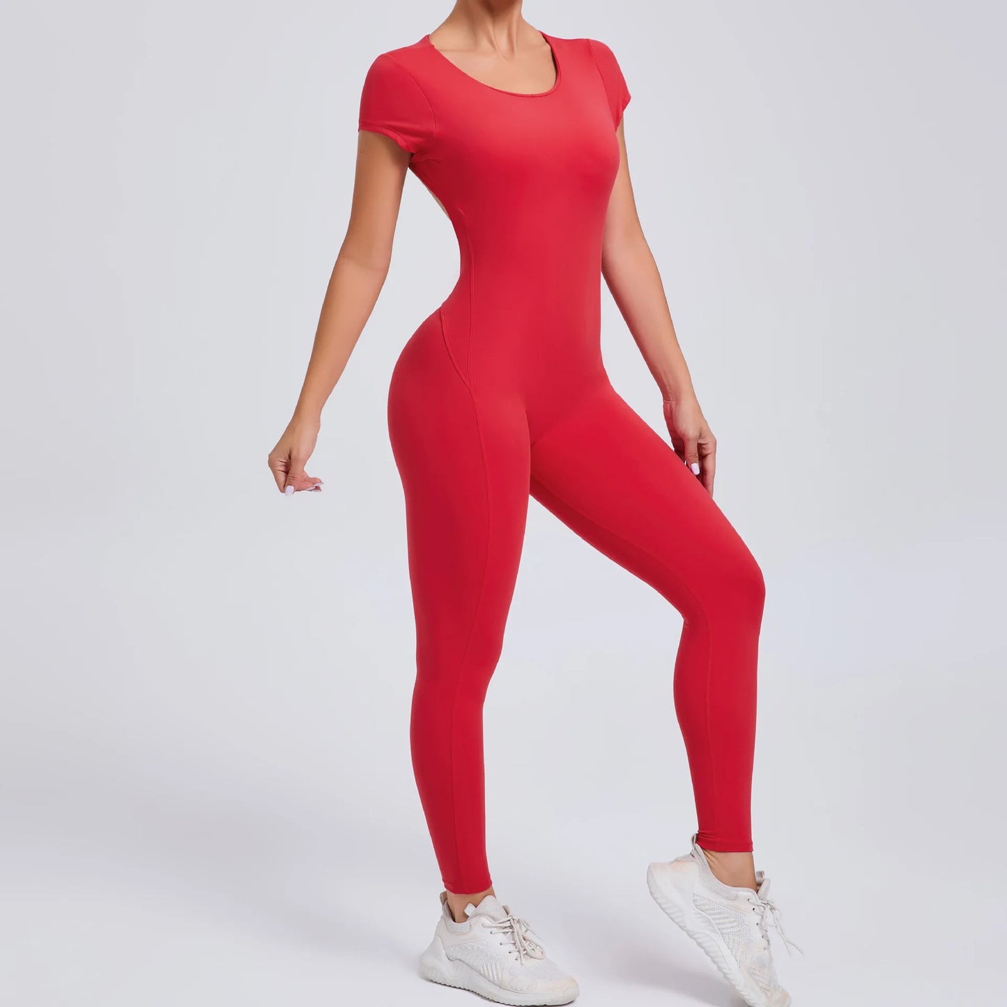 Sports Jumpsuit Woman Gym Sexy Long Jumpsuits One Pieces Fitness Overalls Yoga Sportswear Black Body Women Clothes Short Sleeve