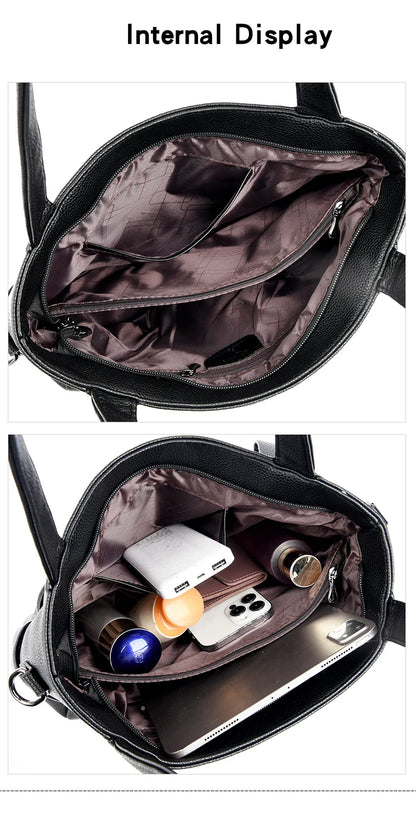 High Quality Soft Leather Shoulder Crossbody Bags For Women Large Capacity Luxury Bag Brand Designer Casual Handbag Sac A Main