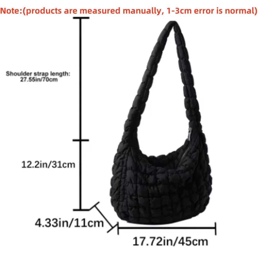 Cloud Crossbody Bag Soft Dumpling Tote Bag Fashion Satchel Bag Large Capacity Sling Bag Solis Color Casual Bags