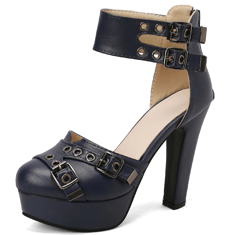 Red Platform High Heels Women's Sandals Summer Shoes 2025 Strap Black White Pumps Wedding Fetish Dance Party Shoes Large Size 50