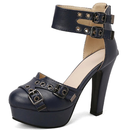 Red Platform High Heels Women's Sandals Summer Shoes 2025 Strap Black White Pumps Wedding Fetish Dance Party Shoes Large Size 50