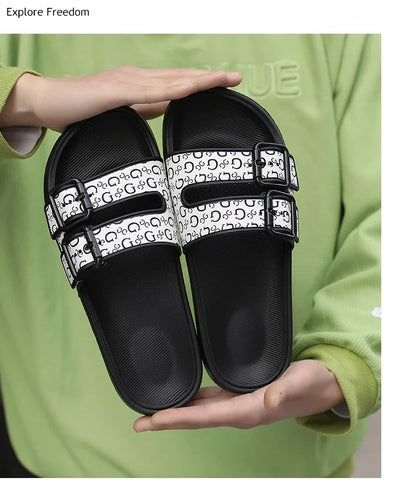 Men's Genuine Leather Sandals Comfortable Man Sandal House Slippers Man Summer Shoes Sale Genuine Mens Slipper Flip Flop Slides
