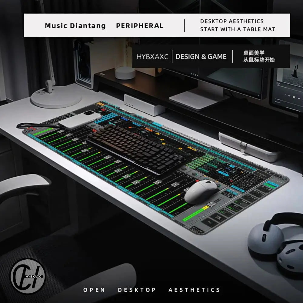 HYBXAXC Mouse Pad XXL Audio Mixer Mixing MouseMat Console DIY Custom Gaming Mat PC Mousepad Large Pads 60x30/70x30cm Gaming Desk