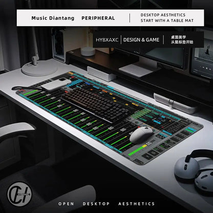 HYBXAXC Mouse Pad XXL Audio Mixer Mixing MouseMat Console DIY Custom Gaming Mat PC Mousepad Large Pads 60x30/70x30cm Gaming Desk