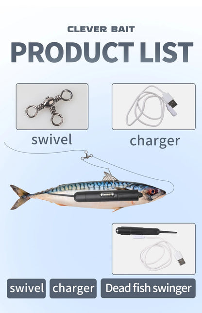 Rechargeable ABS Robotic Bionic Lure Auto-Swimming Sinking Revives Dead Bait Fishing  Clever Bait Smart Bait Fishing Lure