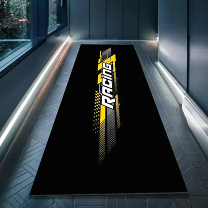 VIKAMA Race Track Pattern Motorcycle Pit Mat Non Slip Waterproof Oilproof Floor Rug For Garage Motorbike Parking Display