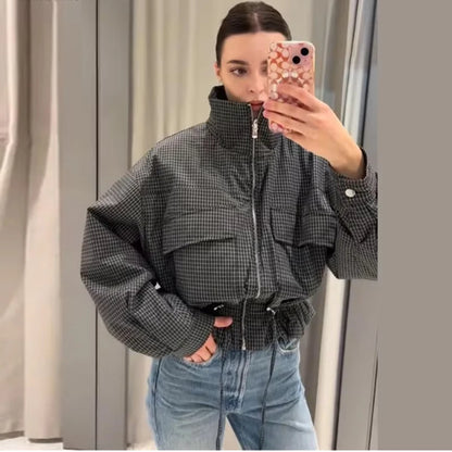 Women's Winter Jackets Coats 2026 New Fashion Plaid Loose Thick Warm Young Women's Jacket Fall Chic Holiday Street Coats Blouse