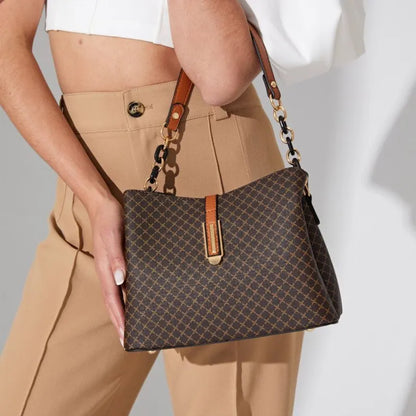 New Fashion Bucket Women Luxury Design Shoulder Bag Large Capacity Ladies PU Leather Crossbody Bag