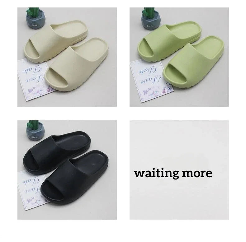Brand High Quality Super Soft EVA Sole Summer Slippers for Men Bathroom Slippers Home Slides Couple Beach  Male Slipper