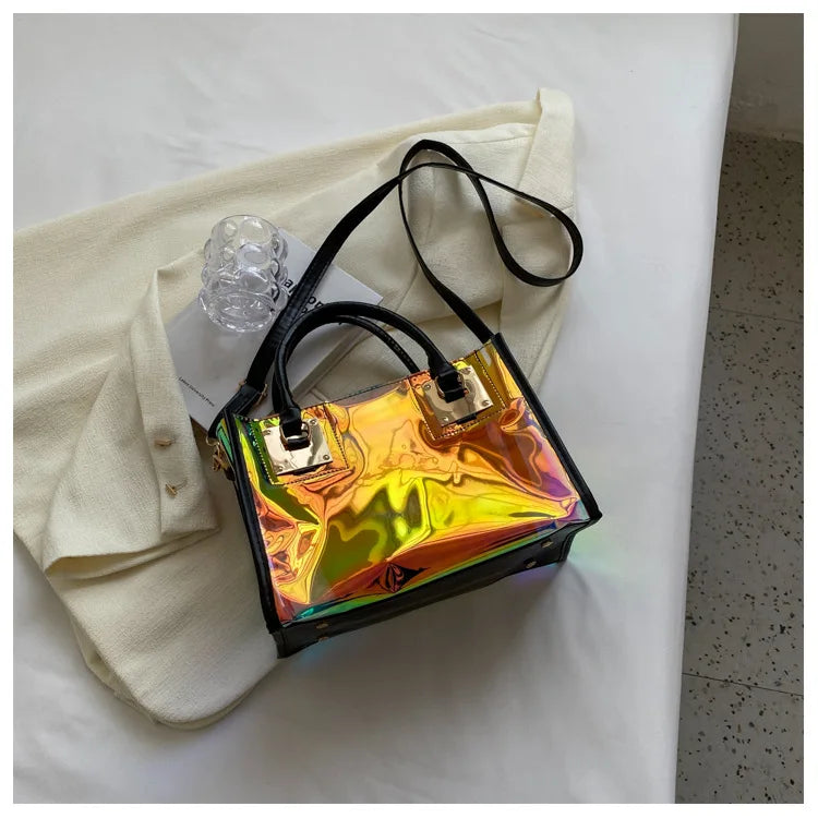 Fashionable Plastic Dazzling Colors Casual Crossbody Bags for Women Ladies Luxury Designer Tote Handbags Travel Shoulder Bag Sac