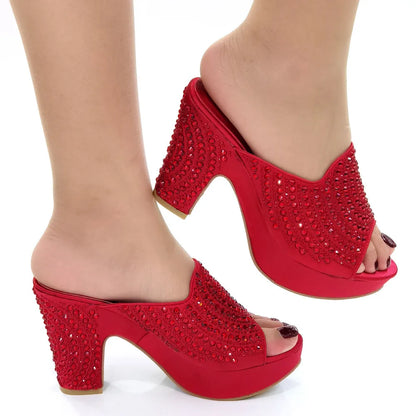 2023 Fashion Women Summer Autumn Skid-proof Square Toe Shoes  Heels Italian Woman Wedding for Party Shoes