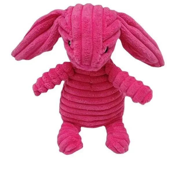 Plush Dog Toy Animals Shape Bite Resistant Squeaky Toys Corduroy Dog Toys for Small Large Dogs Puppy Pets Training Accessories