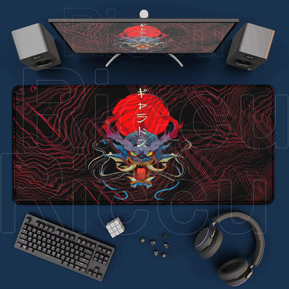 Gaming Anime P-Pokemons Gyarados Mousepad Large Non-slip Rubber Mouse Pad Gamer XXL 900x400mm Pc Keyboard Desk Mouse Mat Carpet