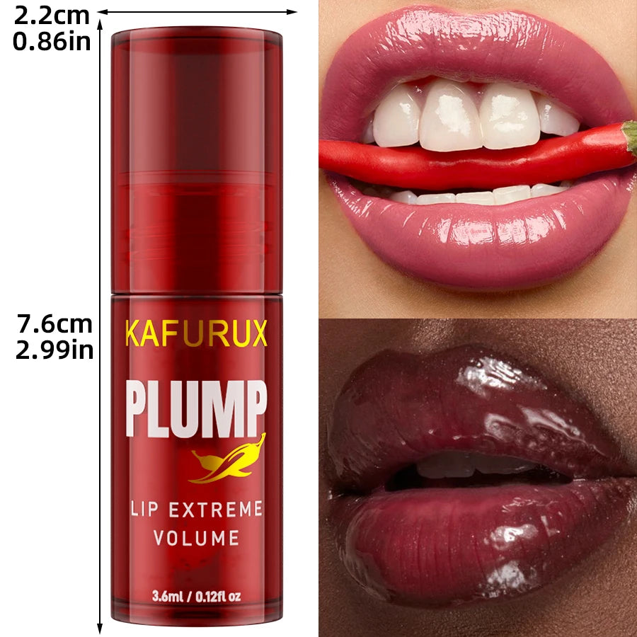2PC Lip Plump Long Lasting Lip Oil Moisturizing Lip Gloss Serum Instant Volumising Essence Oil Repair Lip Fine Lines Increase El