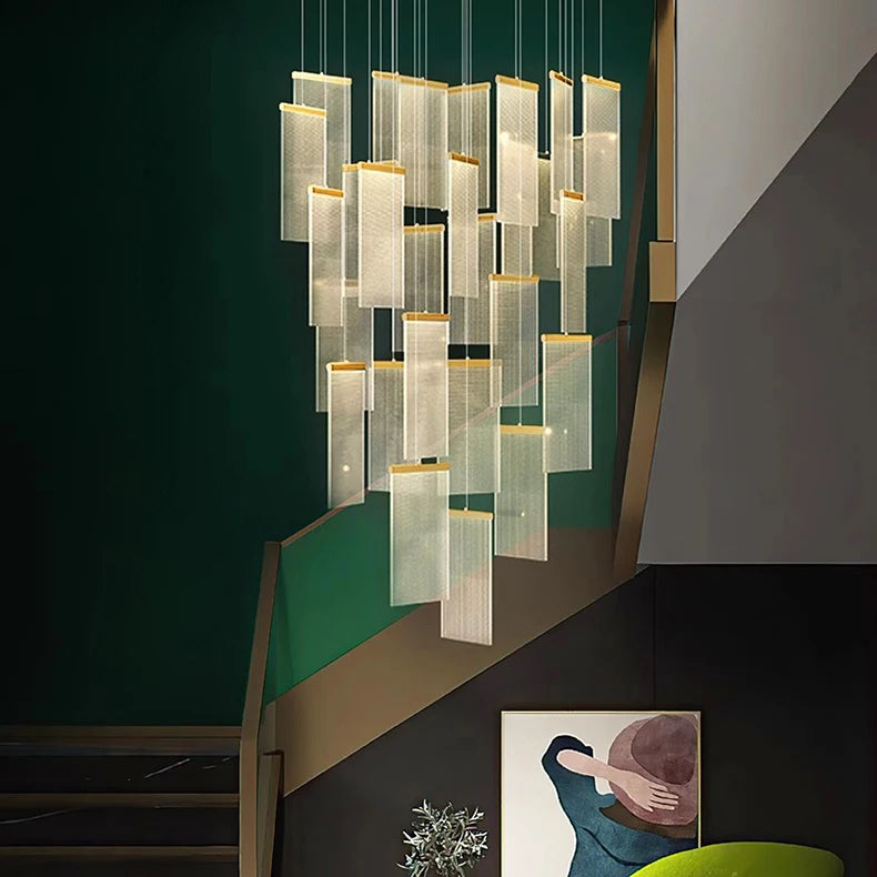 Modern home decor led lights pendant light lamps forstaircase Chandeliers for living room hanging light indoor lighting