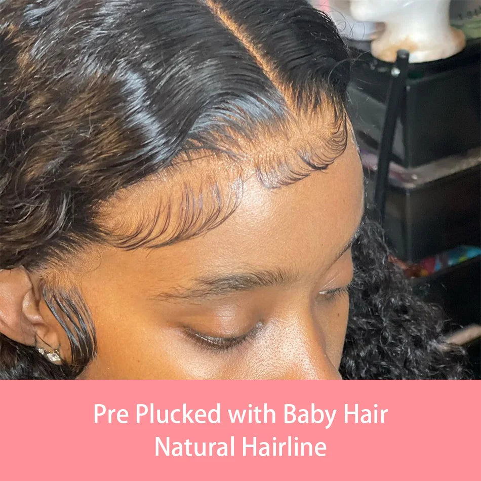 Loose Deep Wave Short Bob 13x4 HD Lace Front Wigs Brazilian 100% Human Hair Curly 4x4 Transparent Lace Frontal Wig 12 14 16 Inch