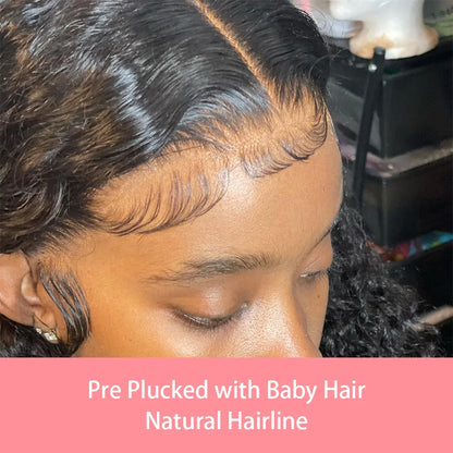 Loose Deep Wave Short Bob 13x4 HD Lace Front Wigs Brazilian 100% Human Hair Curly 4x4 Transparent Lace Frontal Wig 12 14 16 Inch