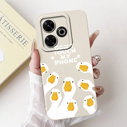 Casing For Redmi 13 Case 13 5G Cute Cat Fashion Luxury Flowers Silicone Shockproof Back Cover For Redmi 13 5G Phone Case Bumper