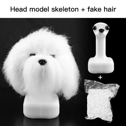 Fenice Pet Simulation Hair Grooming Fake Dog Model Practice Dog Standard Skeleton Model Dog Full Body Fake Hair