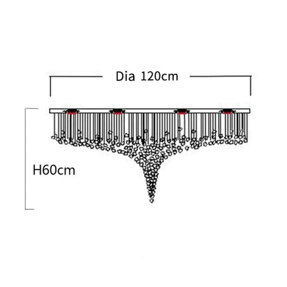 Crystal Stone Hanging Lamp Large Luxury Led Chandelier Staircase Living Room Light Fixture Long Hallway Lobby Indoor Home Lustre