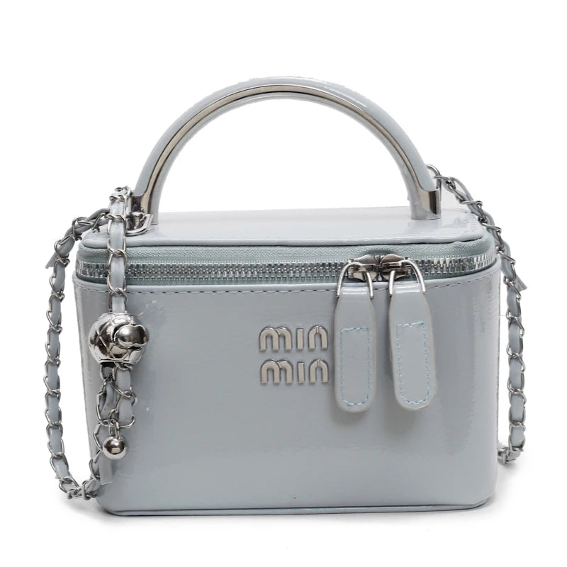 Women Square Handbags 2025 Spring Fashion Chains Crossbody Bags Soft PU Shoulder Bag Ladies Elegant Chic Mini Mobile Phone Bags