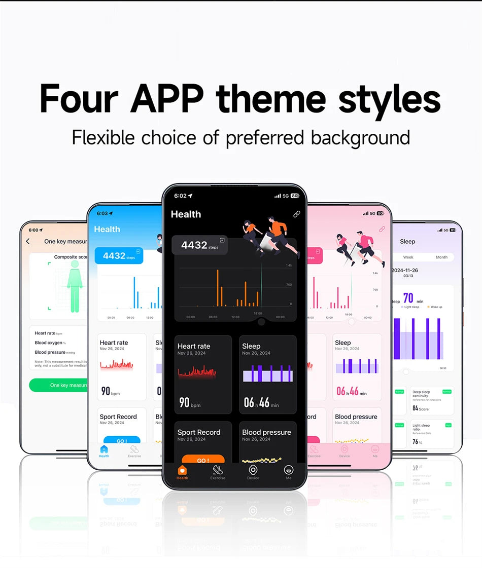2026 No Screen Smart Watch for Men Women Fitness Tracker Heart Rate Blood Pressure Monitor HRV Sleep Sport Health Smart Bracelet
