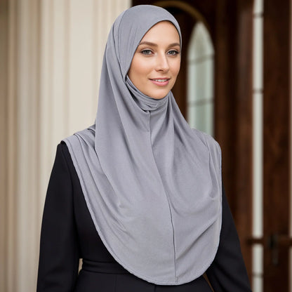 Muslim Islamic Jersey Modal Hijab Scarf Instant Hijabs Headscarfs For Women Long Scarves Head Wrap Shawl Bonnet Hijabe Femme
