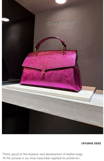Luxury Designer Brand New High Quality Leather Handbags for Women Fashion Trend Snake Print Shoulder Bag сумка женская Hot Sale