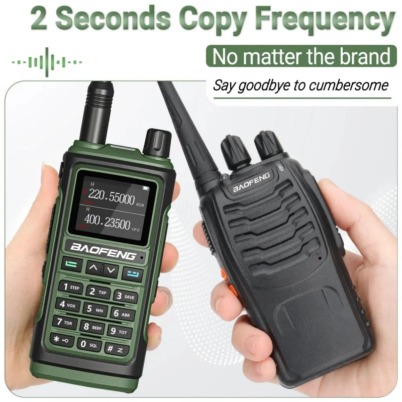 Baofeng 10W Ham Radio Uv-17R Long Range Walkie Talkie 999Ch Wireless Copy Air Band Type-C Emergency Tool For Enthusiasts