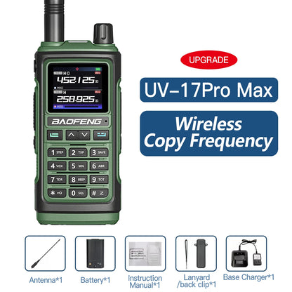 Baofeng Walkie Talkie UV-17M  Air Band Long Range Radio 999CH AM/FM Full Band Wireless Copy Frequency VOX Two Way Radio UV-5R